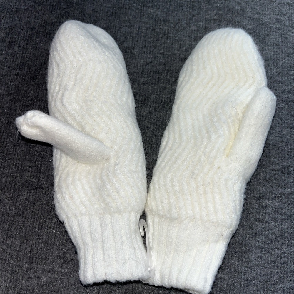 Women's NWT INC International Concepts Lined Chevron Knit Mittens Gloves
